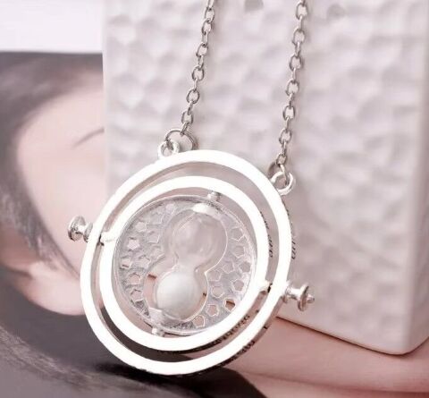 Кулон Harry Potter Маховик часу Гаррі Поттер (Time Turner Necklace) срібний -   -  