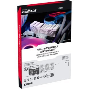 Модуль памяти для компьютера DDR5 16GB 7600 MHz Renegade White XMP Kingston Fury (ex.HyperX) (KF576C38RW-16)