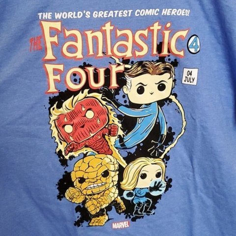 Футболка Funko Marvel Fantastic Four Collector Corps T-Shirt фанко Фантастическая четвёрка (размер L) -   -  