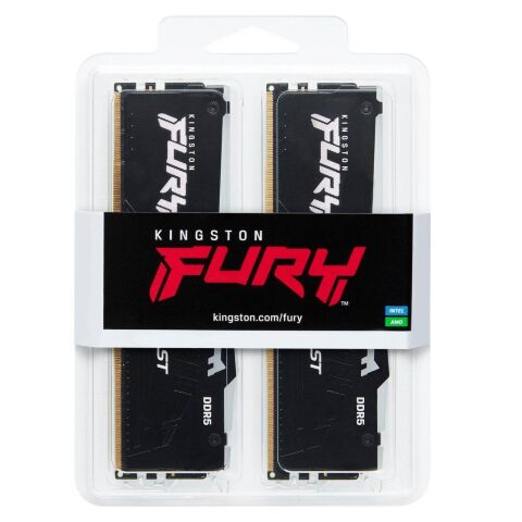 Модуль памяти для компьютера DDR5 64GB (2x32GB) 5600 MHz Beast RGB Kingston Fury (ex.HyperX) (KF556C36BBEAK2-64) - Модули памяти для компьютера  - Модули памяти для компьютера 