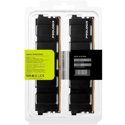 Модуль памяти для компьютера DDR5 32GB (2x16GB) 5600 MHz Black Prologix (PRO32GB5600B5K) - Модули памяти для компьютера  - Модули памяти для компьютера 