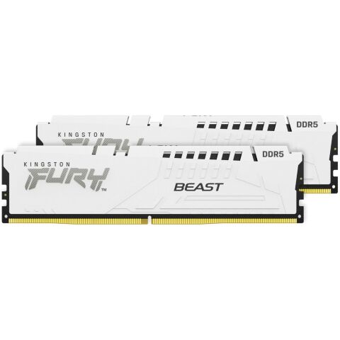 Модуль памяти для компьютера DDR5 64GB (2x32GB) 5600 MHz Beast White EXPO Kingston Fury (ex.HyperX) (KF556C36BWEK2-64) - Нулевой остаток (Feed)  - Нулевой остаток (Feed) 