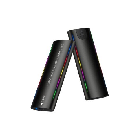 Карман внешний Dynamode M.2 SSD NVMe/SATA combo USB3.2 GEN2 Type-C aluminium black (DM-CAD-SSD10) - Нулевой остаток (Feed)  - Нулевой остаток (Feed) 