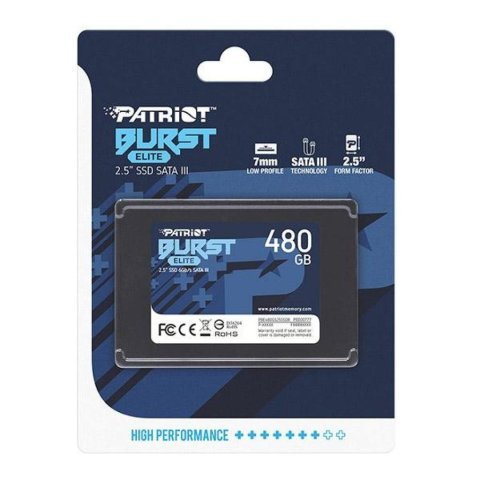 Накопитель SSD 2.5" 480GB Burst Elite Patriot (PBE480GS25SSDR) - Нулевой остаток (Feed)  - Нулевой остаток (Feed)