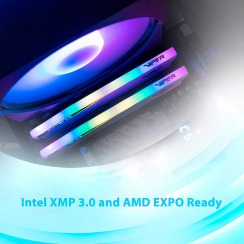 Модуль памяти для компьютера DDR5 32GB (2x16GB) 7000 MHz Viper Elite 5 RGB Patriot (PVER532G70C38KW) - Нулевой остаток (Feed)  - Нулевой остаток (Feed) 