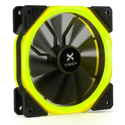 Кулер для корпуса Vinga LED fan-02 yellow - Вентиляторы к корпусам  - Вентиляторы к корпусам