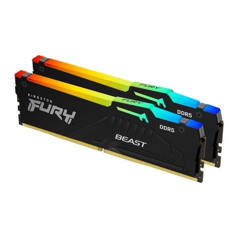 Модуль памяти для компьютера DDR5 32GB (2x16GB) 5600 MHz Beast RGB AM5 Black Kingston Fury (ex.HyperX) (KF556C36BBEAK2-32) - Нулевой остаток (Feed)  - Нулевой остаток (Feed) 