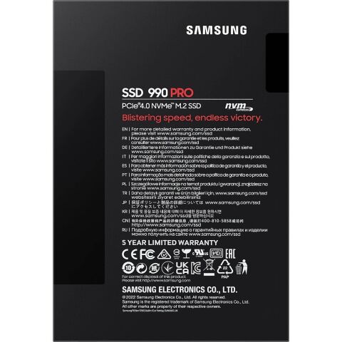 Накопитель SSD M.2 2280 4TB 990 PRO Samsung (MZ-V9P4T0BW) - Внутренние SSD  - Внутренние SSD 
