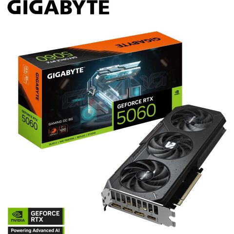 Видеокарта GIGABYTE GeForce RTX5060 8Gb GAMING OC (GV-N5060GAMING OC-8GD) - Видеокарты  - Видеокарты 
