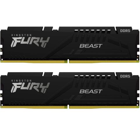 Модуль памяти для компьютера DDR5 16GB (2x8GB) 5200 MHz FURY Beast Black Kingston Fury (ex.HyperX) (KF552C40BBK2-16) - Модули памяти для компьютера  - Модули памяти для компьютера 