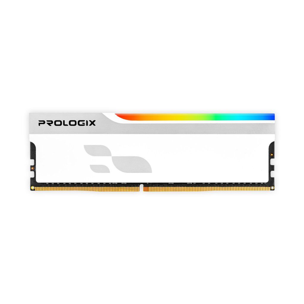 Модуль памяти для компьютера DDR5 16GB 6000 MHz Onyx White RGB Prologix (PRO16GB6000YWR5)