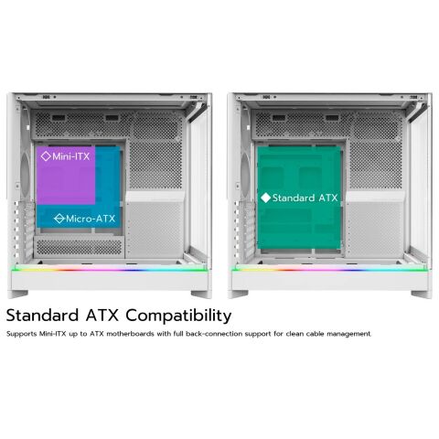 Корпус для ПК MONTECH HS02 PRO (W) - Нулевой остаток (Feed)  - Нулевой остаток (Feed) 