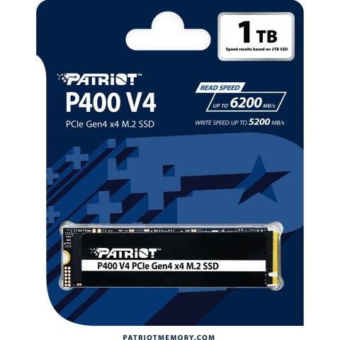 Накопитель SSD M.2 2280 1TB P400 Patriot (P400VP1TBM28H) - Внутренние SSD  - Внутренние SSD 