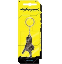 Брелок JINX Cyberpunk 2077 Silverhand Metal Keychain