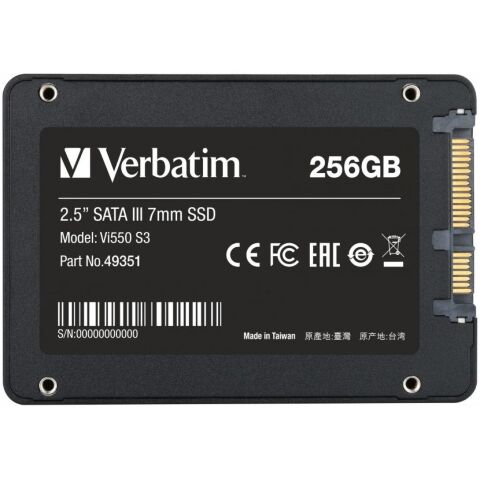 Накопитель SSD 2.5" 256GB Verbatim (49351) - Внутренние SSD  - Внутренние SSD 