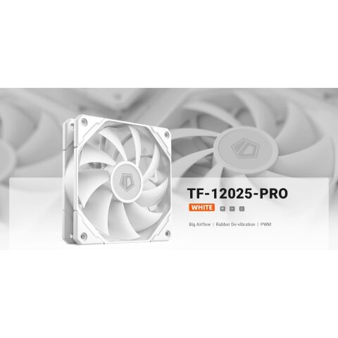 Кулер для корпуса ID-Cooling TF-12025-PRO WHITE - Нулевой остаток (Feed)  - Нулевой остаток (Feed) 