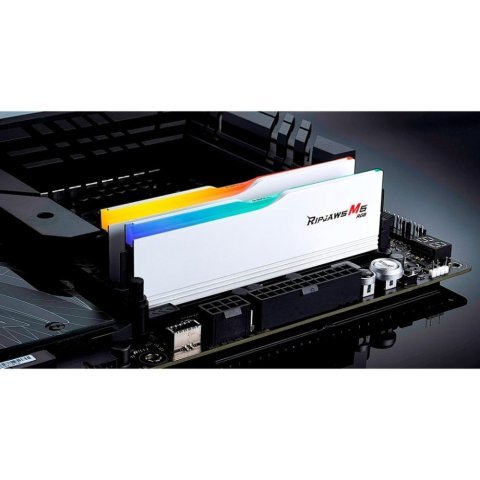 Модуль памяти для компьютера DDR5 32GB (2x16GB) 6000 MHz Ripjaws M5 RGB Matte White G.Skill (F5-6000J3636F16GX2-RM5RW) - Нулевой остаток (Feed)  - Нулевой остаток (Feed)