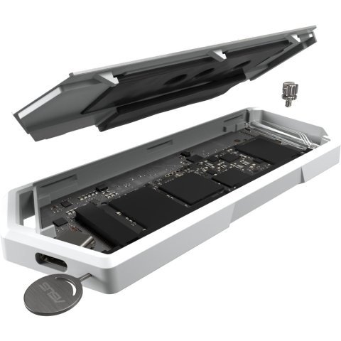 Карман внешний ASUS SSD ROG STRIX ARION ESD-S1C/WHT/G/AS PCIe NVMe M.2 2230/2242/2260/2280 USB-C 3.2 Gen 2x1 (90DD02H1-B09000) - Нулевой остаток (Feed) - Нулевой остаток (Feed)