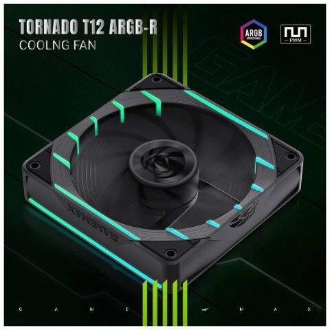 Кулер для корпуса Gamemax Tornado T12 ARGB-R - Вентиляторы к корпусам - Вентиляторы к корпусам
