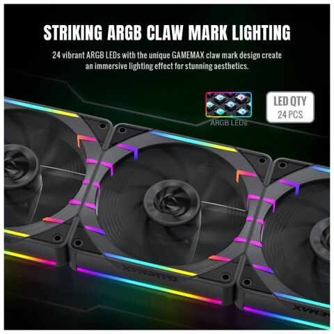 Кулер для корпуса Gamemax Tornado T12 ARGB-R - Вентиляторы к корпусам - Вентиляторы к корпусам