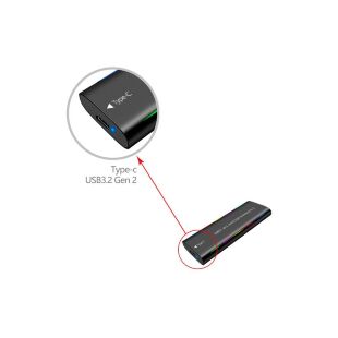 Карман внешний Dynamode M.2 SSD NVMe/SATA combo USB3.2 GEN2 Type-C aluminium black (DM-CAD-SSD10)