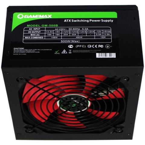 Блок питания Gamemax 500W (GM-500B) - Блоки питания  - Блоки питания 