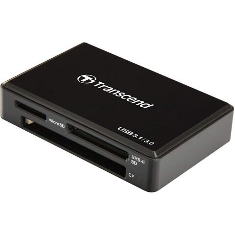 Считыватель флеш-карт Transcend USB 3.1 Black (TS-RDF8K2) - Кардридеры  - Кардридеры 