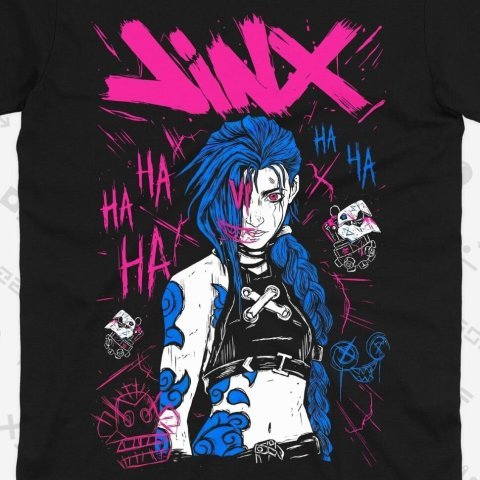 Футболка Morze League of Legends Arcane Jinx Лига Легенд Аркан Джинкс (размер L) -   -  