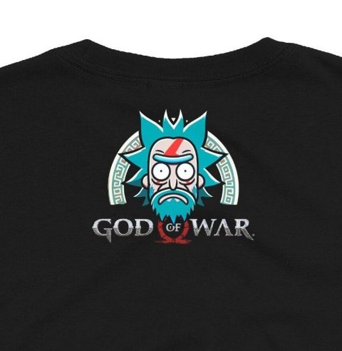 Футболка Morze Rick and Morty as God of War T-Shirt Рик и морти как Бог войны (размер L) -   -  