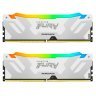 Модуль памяти для компьютера DDR5 48GB (2x24GB) 8400 MHz Renegade RGB White/Silver Kingston Fury (ex.HyperX) (KF584CU40RWAK2-48)