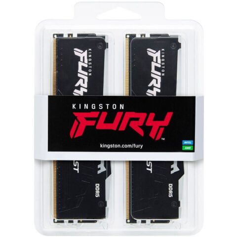 Модуль памяти для компьютера DDR5 16GB (2x8GB) 5600 MHz FURY Beast RGB Kingston Fury (ex.HyperX) (KF556C36BBEAK2-16) - Нулевой остаток (Feed) - Нулевой остаток (Feed)