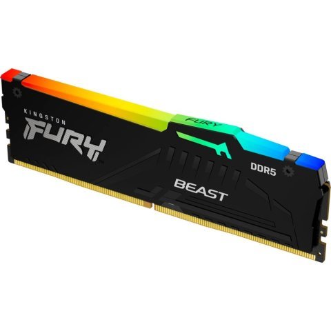 Модуль памяти для компьютера DDR5 32GB 5600 MHz Beast RGB Black Kingston Fury (ex.HyperX) (KF556C36BBE2A-32) - Нулевой остаток (Feed)  - Нулевой остаток (Feed) 
