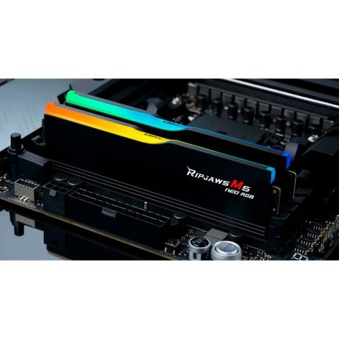 Модуль памяти для компьютера DDR5 64GB (2x32GB) 6000 MHz Ripjaws M5 Neo RGB Matte Black G.Skill (F5-6000J3636F32GX2-RM5NRK) - Нулевой остаток (Feed)  - Нулевой остаток (Feed) 