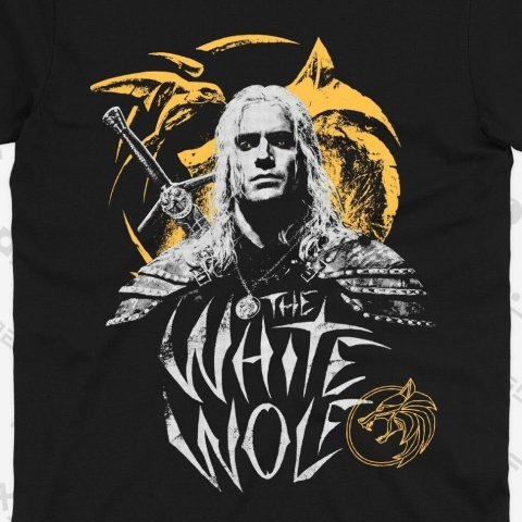 Футболка Morze The Witcher 3 White Wolf Ведьмак Белый Волк (размер L) -   -  