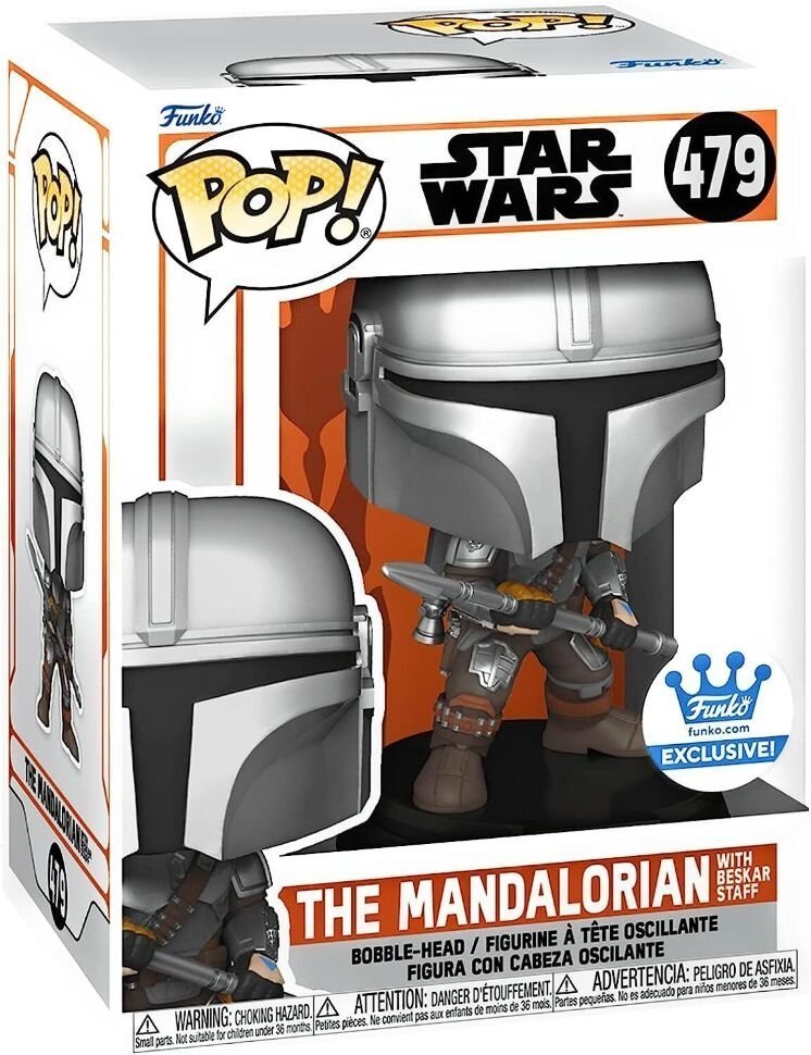 Фігурка Funko Star Wars: Mandalorian with Beskar Staff Фанко Мандалорець Бескар (Funko Exclusive) 479