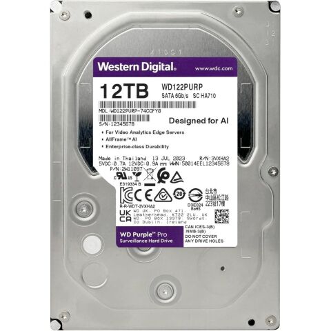 Жесткий диск 3.5" 12TB WD (WD122PURP) - Жесткие диски (HDD)  - Жесткие диски (HDD) 
