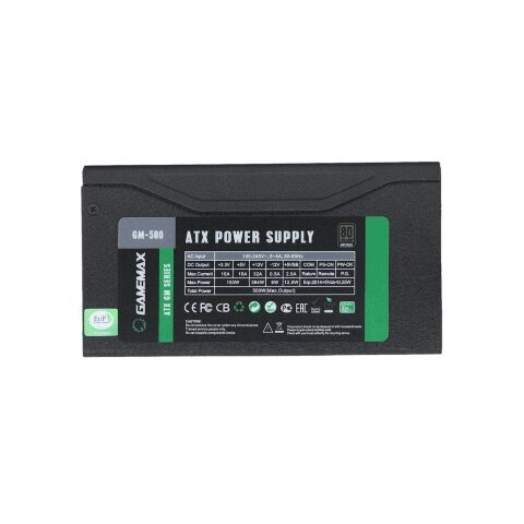 Блок питания Gamemax GM-500 80+ APFC Black - Нулевой остаток (Feed)  - Нулевой остаток (Feed) 