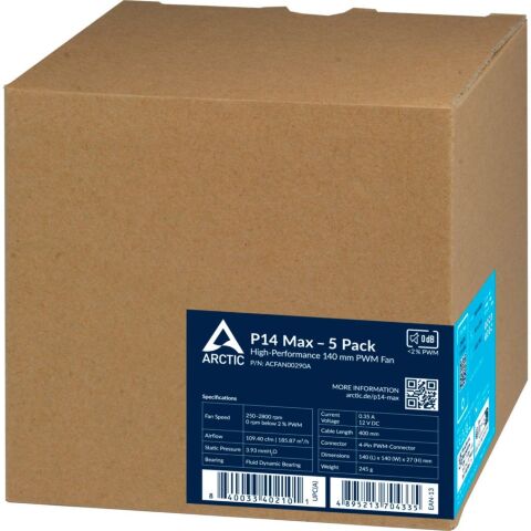 Кулер для корпуса Arctic P14 MAX/5PACK (ACFAN00290A) - Нулевой остаток (Feed)  - Нулевой остаток (Feed) 