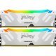 Модуль памяти для компьютера DDR5 32GB (2x16GB) 8000 MHz Renegade RGB White XMP Kingston Fury (ex.HyperX) (KF580C38RWAK2-32) - Нулевой остаток (Feed) - Нулевой остаток (Feed)