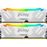 Модуль памяти для компьютера DDR5 32GB (2x16GB) 8000 MHz Renegade RGB White XMP Kingston Fury (ex.HyperX) (KF580C38RWAK2-32)