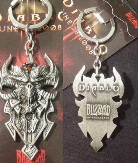 Брелок Diablo III Logo Metal silver -   -  