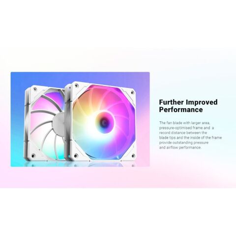 Кулер для корпуса ID-Cooling TF-12025-PRO ARGB TRIO WHITE - Нулевой остаток (Feed)  - Нулевой остаток (Feed) 