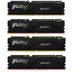Модуль памяти для компьютера DDR5 128GB (4x32GB) 5600 MHz Beast Black XMP Kingston Fury (ex.HyperX) (KF556C40BBK4-128)