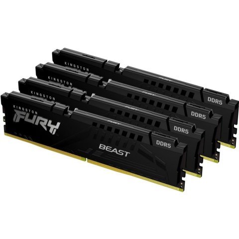 Модуль памяти для компьютера DDR5 128GB (4x32GB) 5600 MHz Beast Black XMP Kingston Fury (ex.HyperX) (KF556C40BBK4-128) - Нулевой остаток (Feed)  - Нулевой остаток (Feed) 