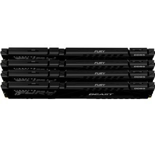 Модуль памяти для компьютера DDR5 128GB (4x32GB) 5600 MHz Beast Black XMP Kingston Fury (ex.HyperX) (KF556C40BBK4-128)