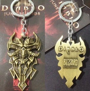 Брелок Diablo III Logo Metal bronze