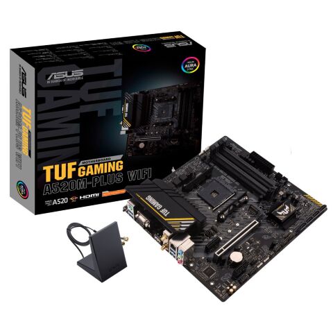 Материнская плата ASUS TUF GAMING A520M-PLUS WIFI - Системные (материнские) платы  - Системные (материнские) платы 