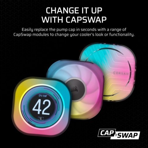 Система жидкостного охлаждения Corsair iCUE LINK TITAN 360 RX LCD White AIO (CW-9061026-WW) - Нулевой остаток (Feed)  - Нулевой остаток (Feed) 