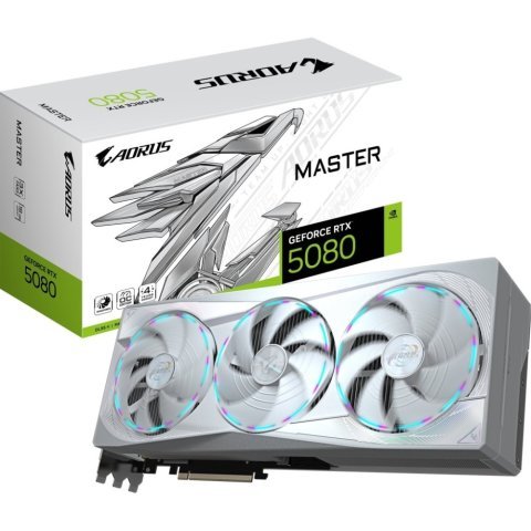 Видеокарта GIGABYTE GeForce RTX5080 16GB MASTER ICE (GV-N5080AORUSM ICE-16GD) - Нулевой остаток (Feed)  - Нулевой остаток (Feed) 