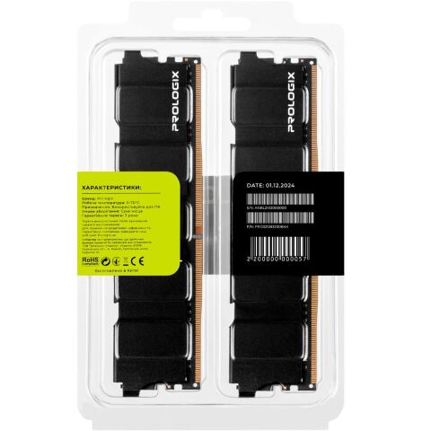 Модуль памяти для компьютера DDR4 32GB (2x16GB) 3200 MHz Black Prologix (PRO32GB3200B4K) - Модули памяти для компьютера  - Модули памяти для компьютера 